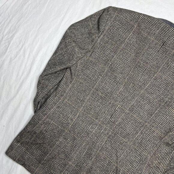 Halls Kansas City Vintage Blazer Brown Plaid Camel Hair Men's Classic Preppy - Picture 9 of 10